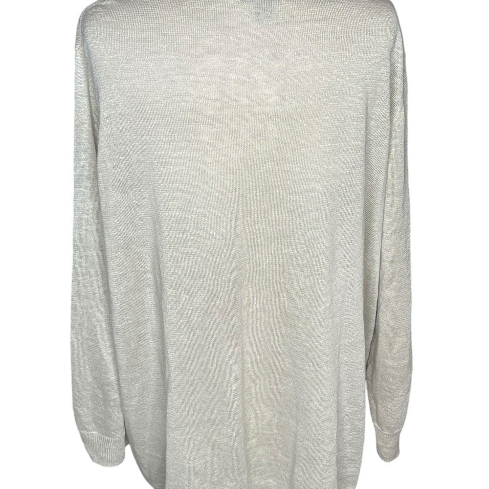 J.Crew Black Label 100% Linen Sweater Blouse Cream | Size Medium - Picture 10 of 13